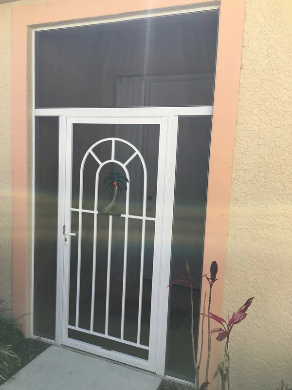 A custom front entry enclosure built in Southwest Florida.
